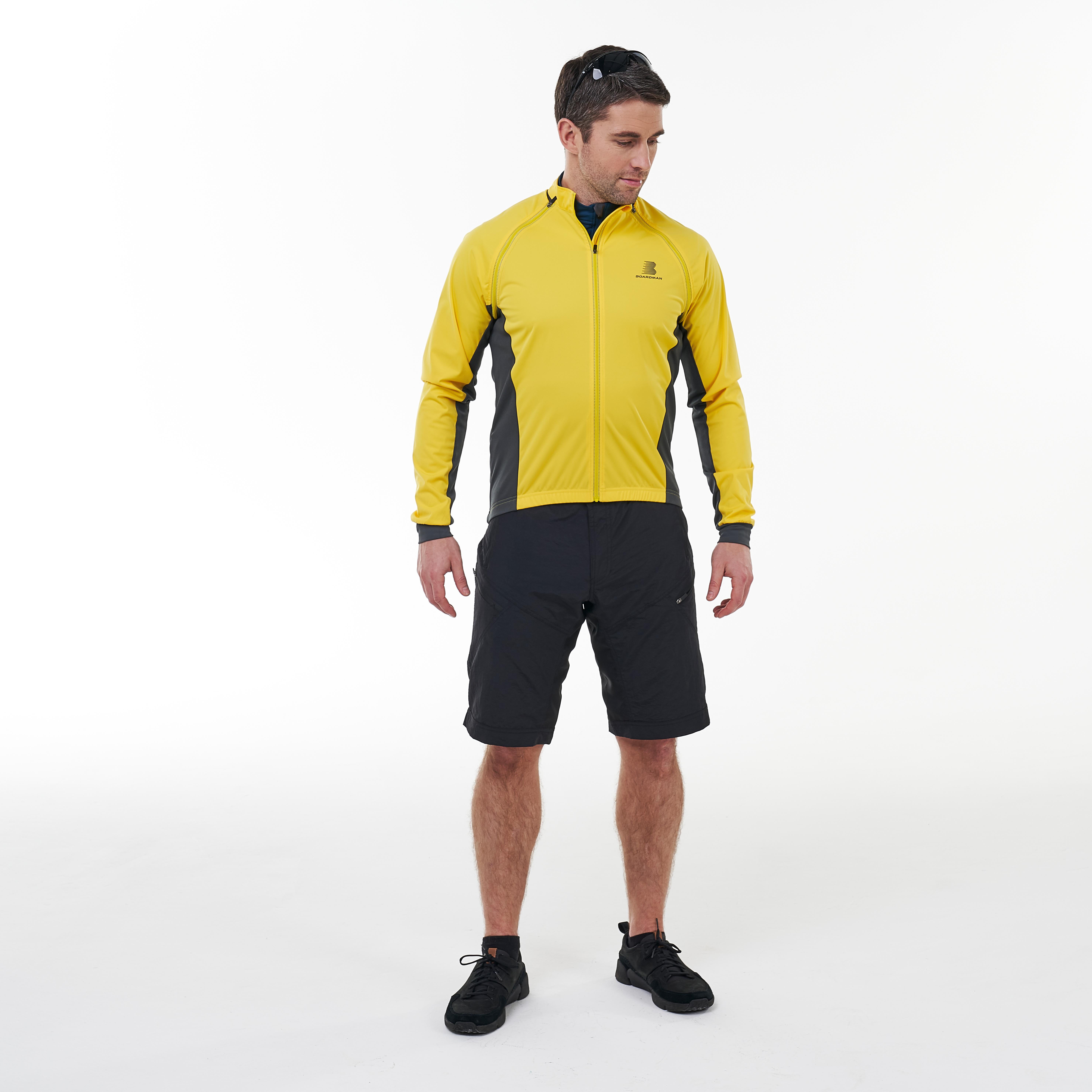 boardman mens removable sleeve cycling jacket