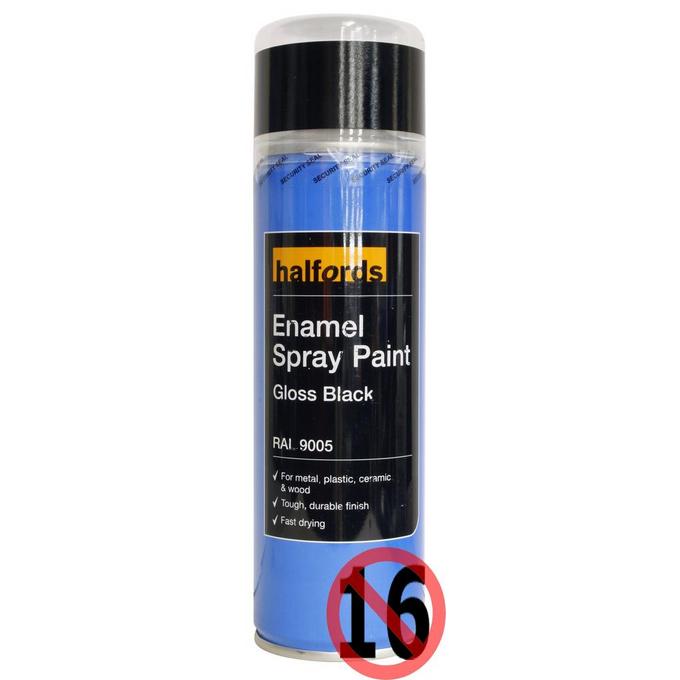 photo Black Enamel Paint For Metal halfords enamel spray paint gloss black 300ml