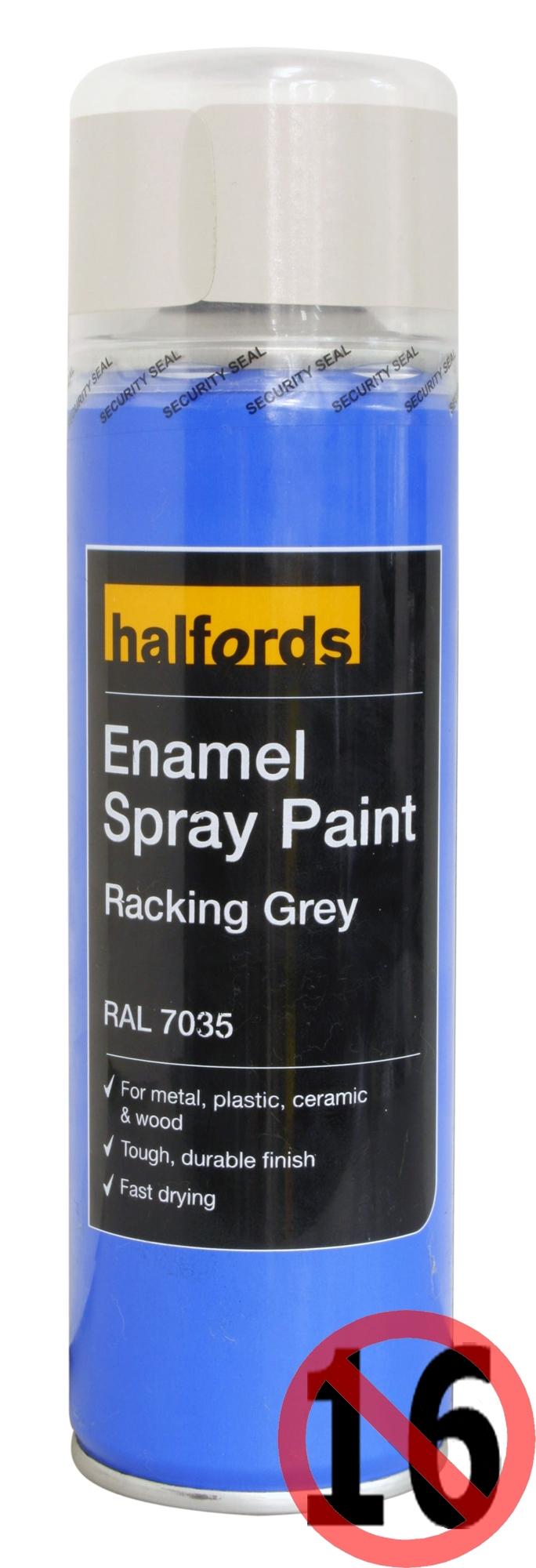 Halfords Enamel Spray Paint Racking Grey 300ml Halfords UK