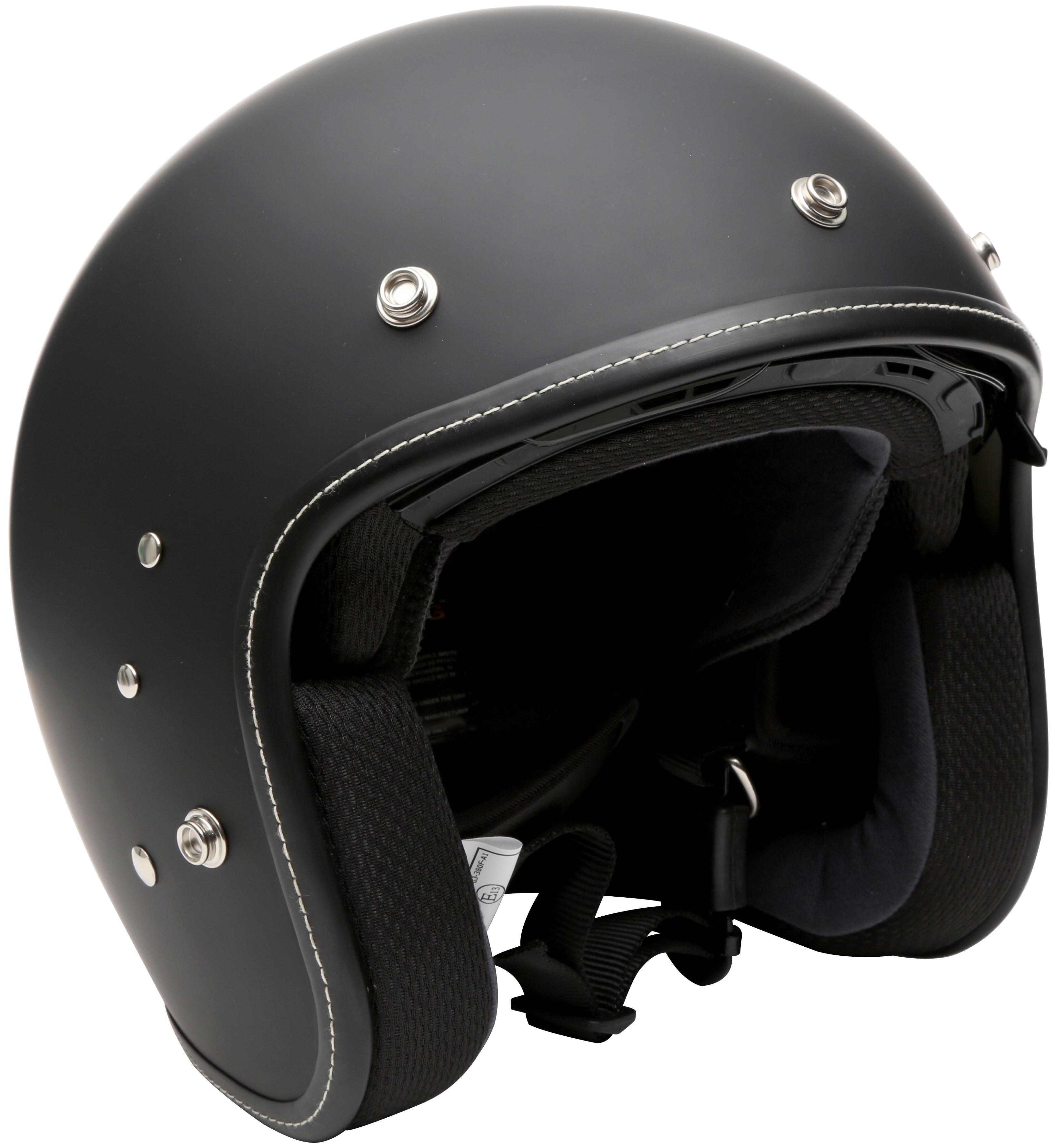 Duchinni D501 Open Face Motorcycle Helmet Black, Large Halfords UK