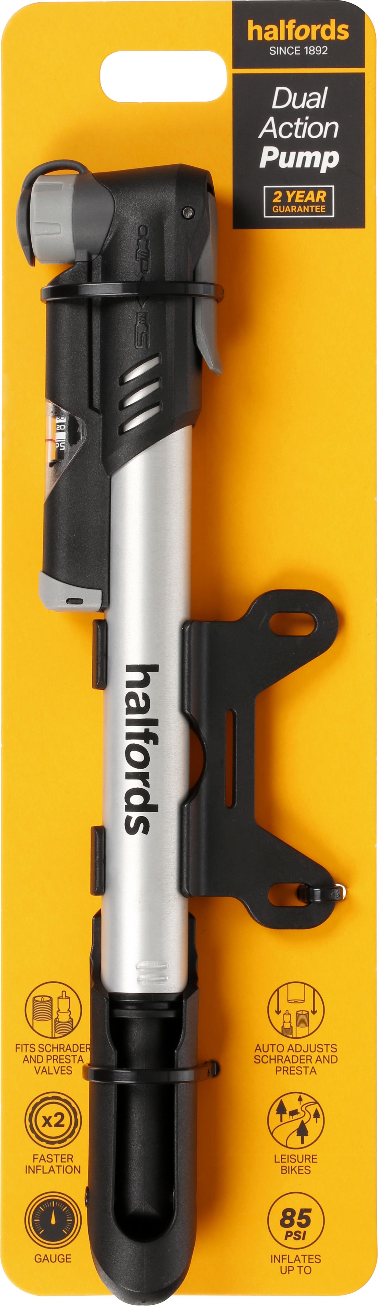 Halfords dual action bike pump sale