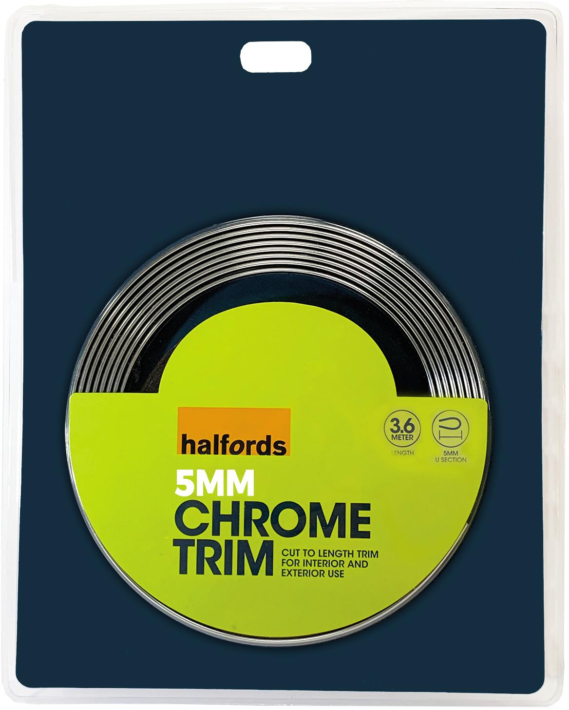 halfords chrome number plate surround