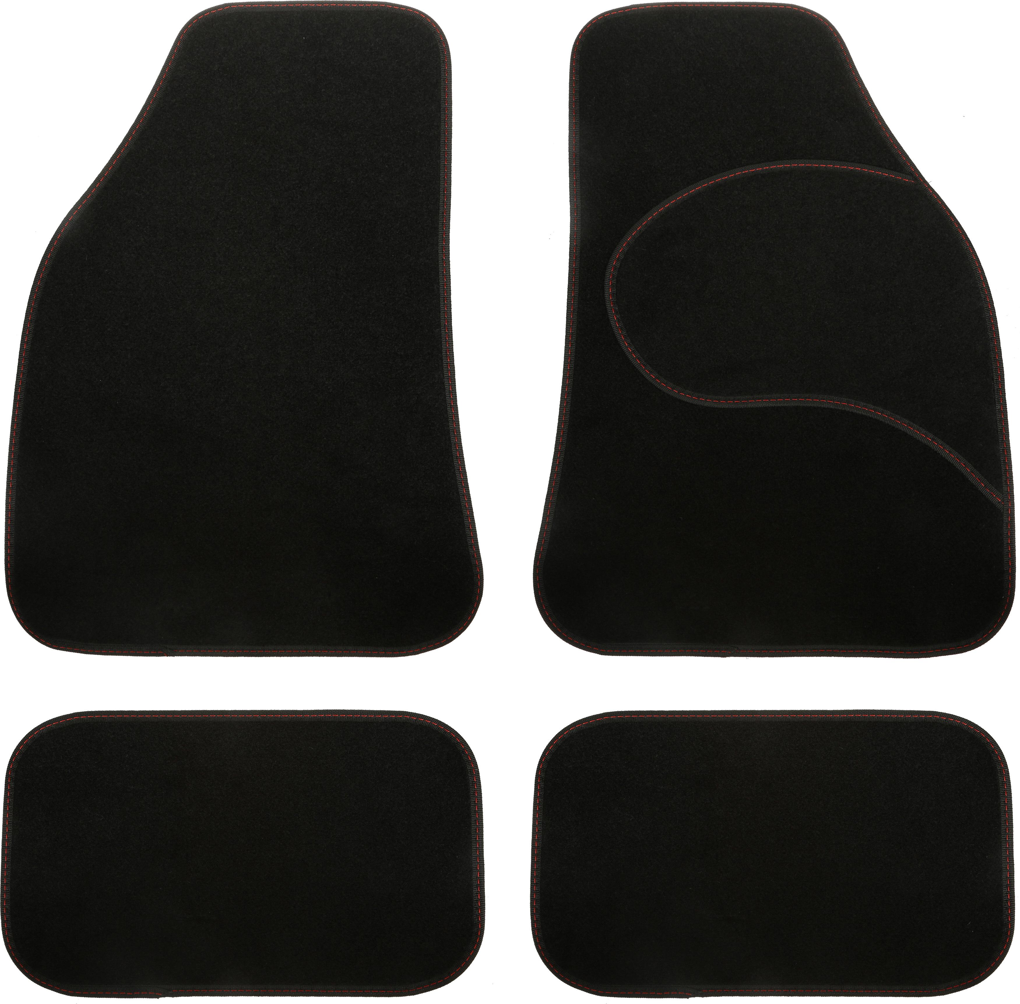 Halfords Carpet Car Mats Red Trim 