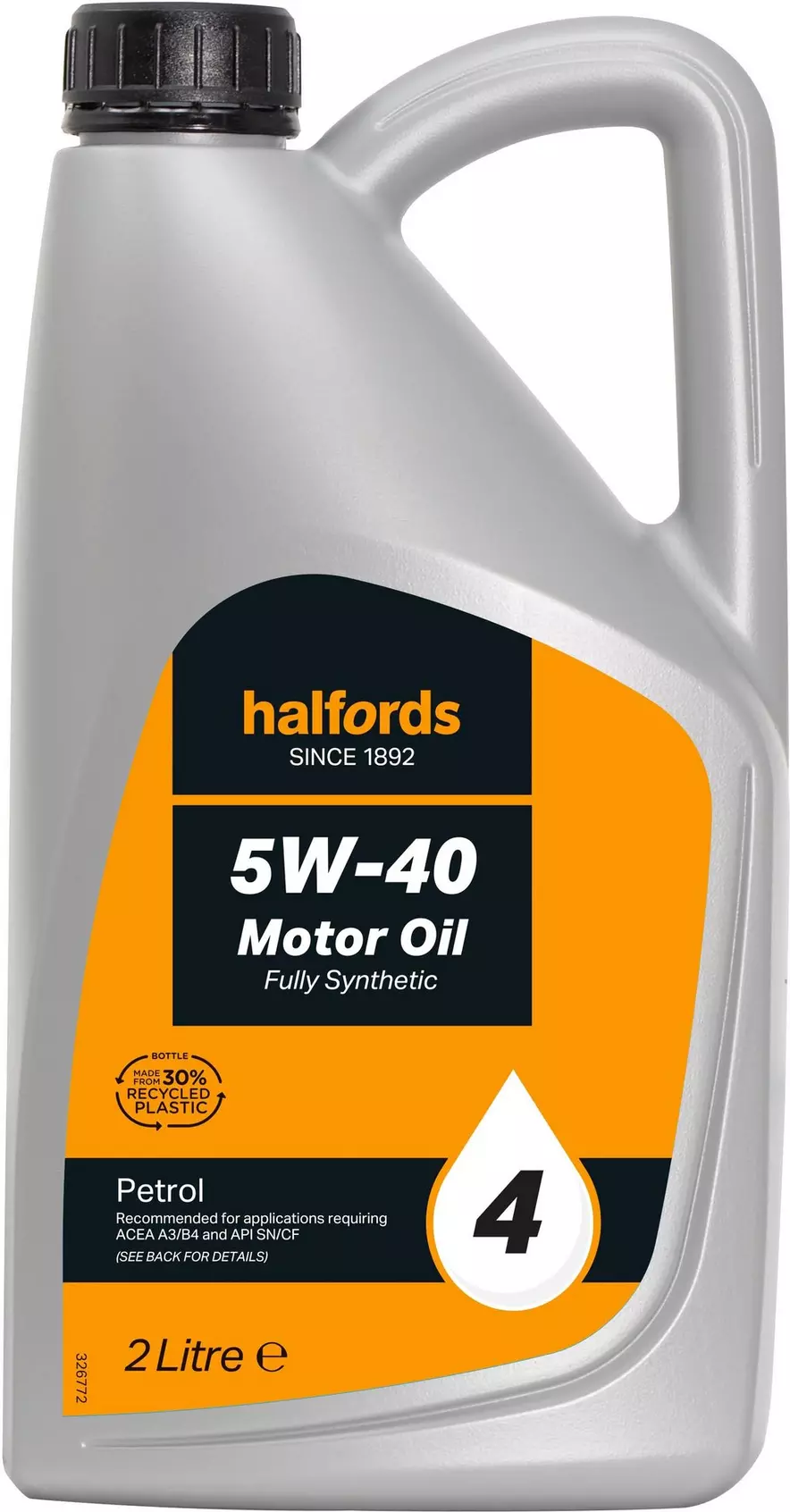 Halfords 5w40 Fully Synthetic Oil 4 2 Litres Halfords Uk