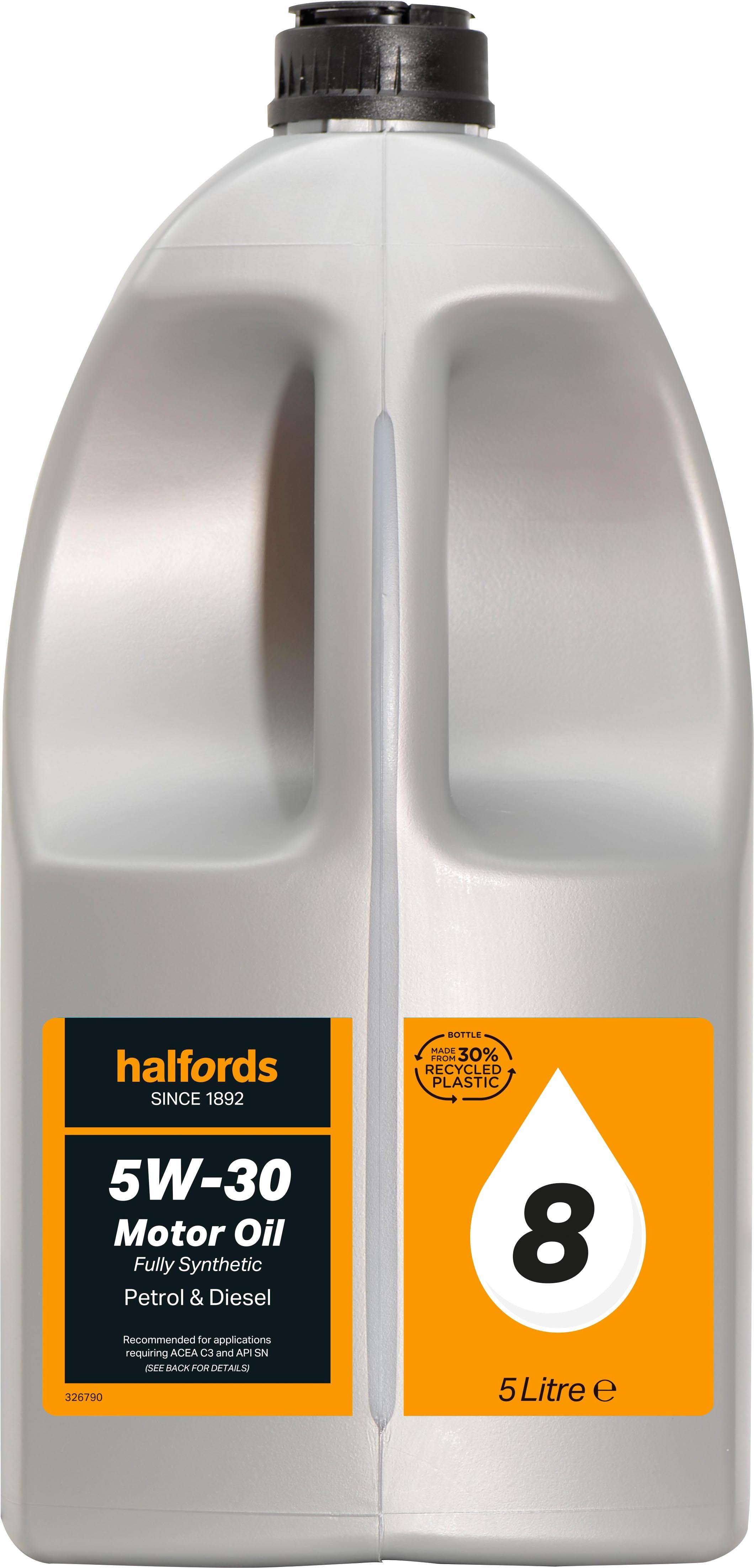 Halfords 5W30 Fully Synthetic Oil 8 5 Litres Halfords UK