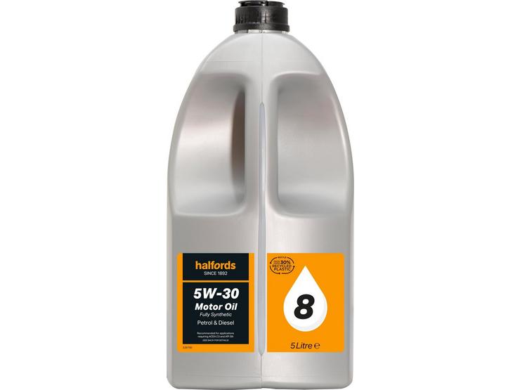 Halfords 5W30 Fully Synthetic Oil 8 - 5 Litres 285670