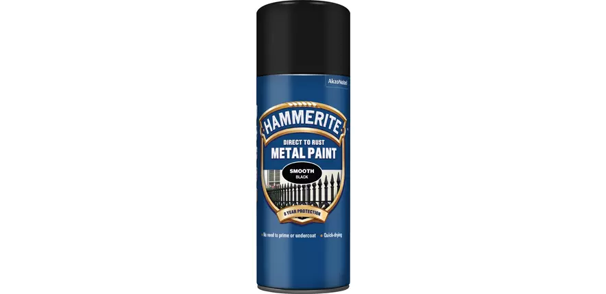 Hammerite Direct To Rust Metal Paint Smooth Black 400ml Halfords Uk