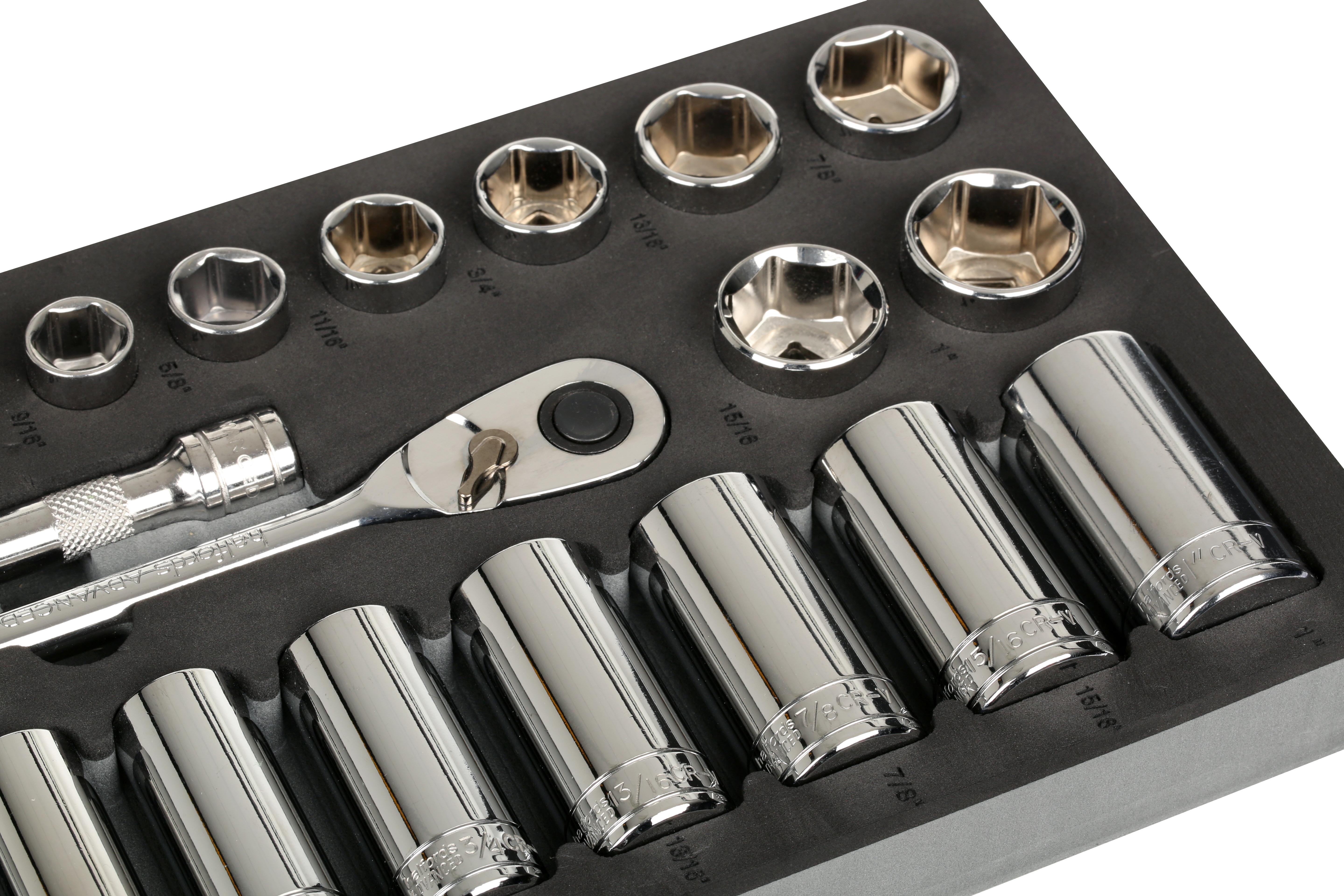 Halfords Advanced 28 Piece 3 8 A F Socket Set Modular Tray Halfords Uk