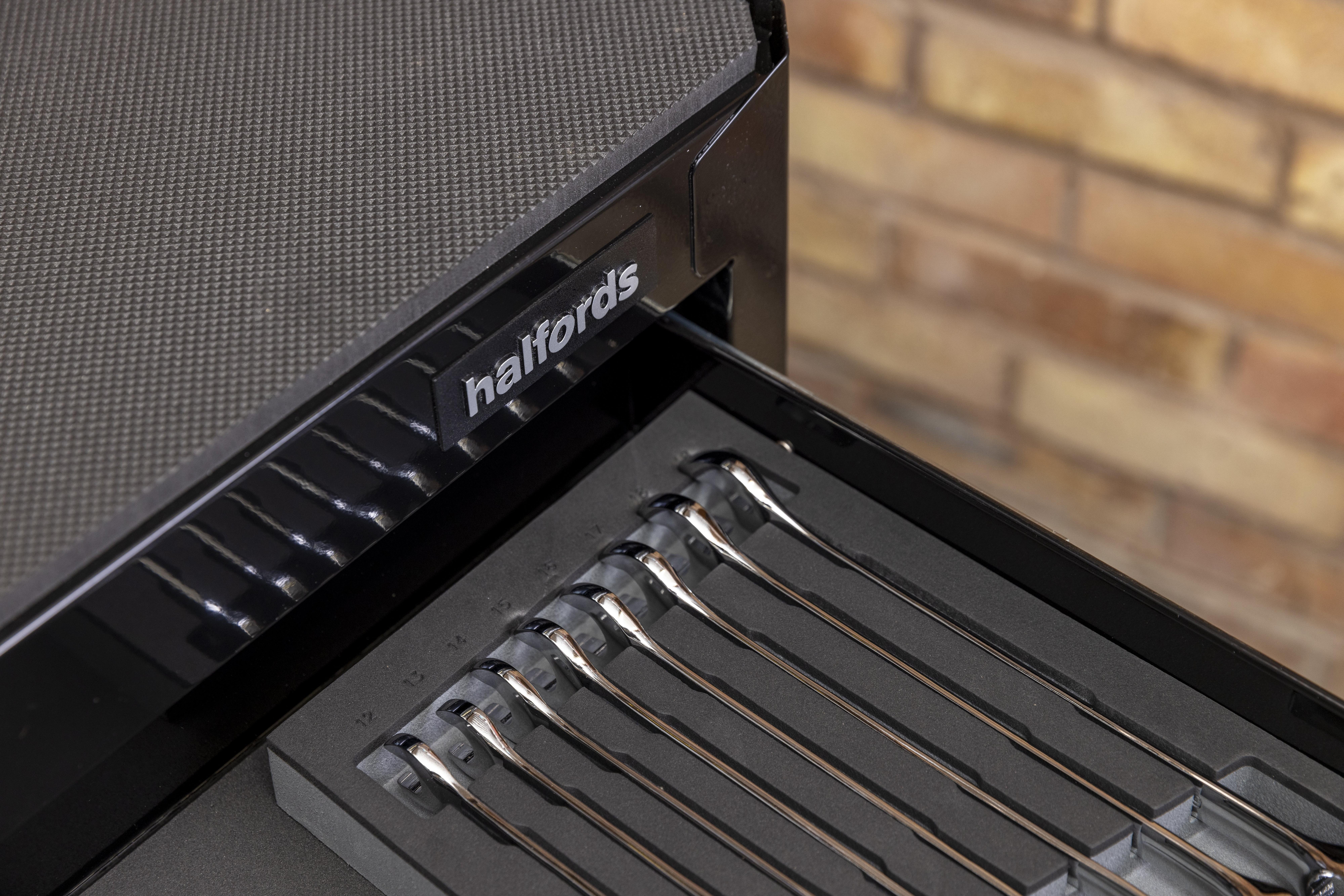 Halfords Advanced 12 Piece Combination Spanner Set Modular Tray Halfords UK
