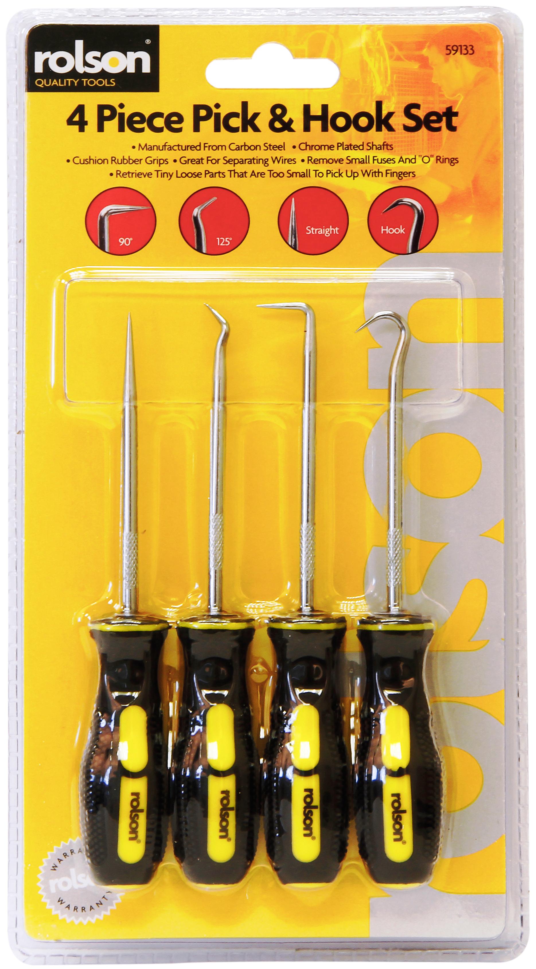 Rolson 4 Piece Pick Hook Set Halfords Uk