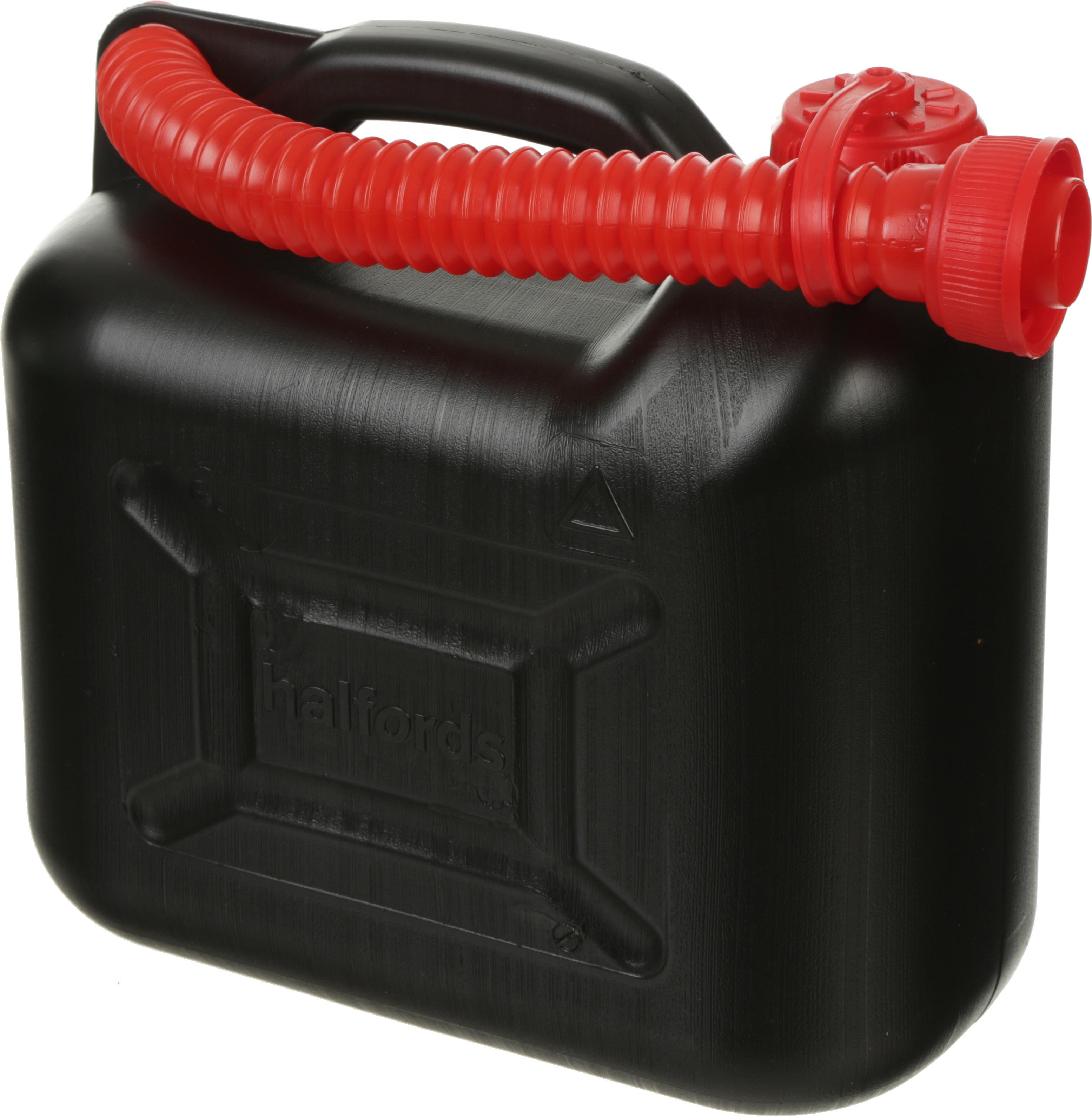 Halfords 5L Plastic Fuel Can Black Halfords IE