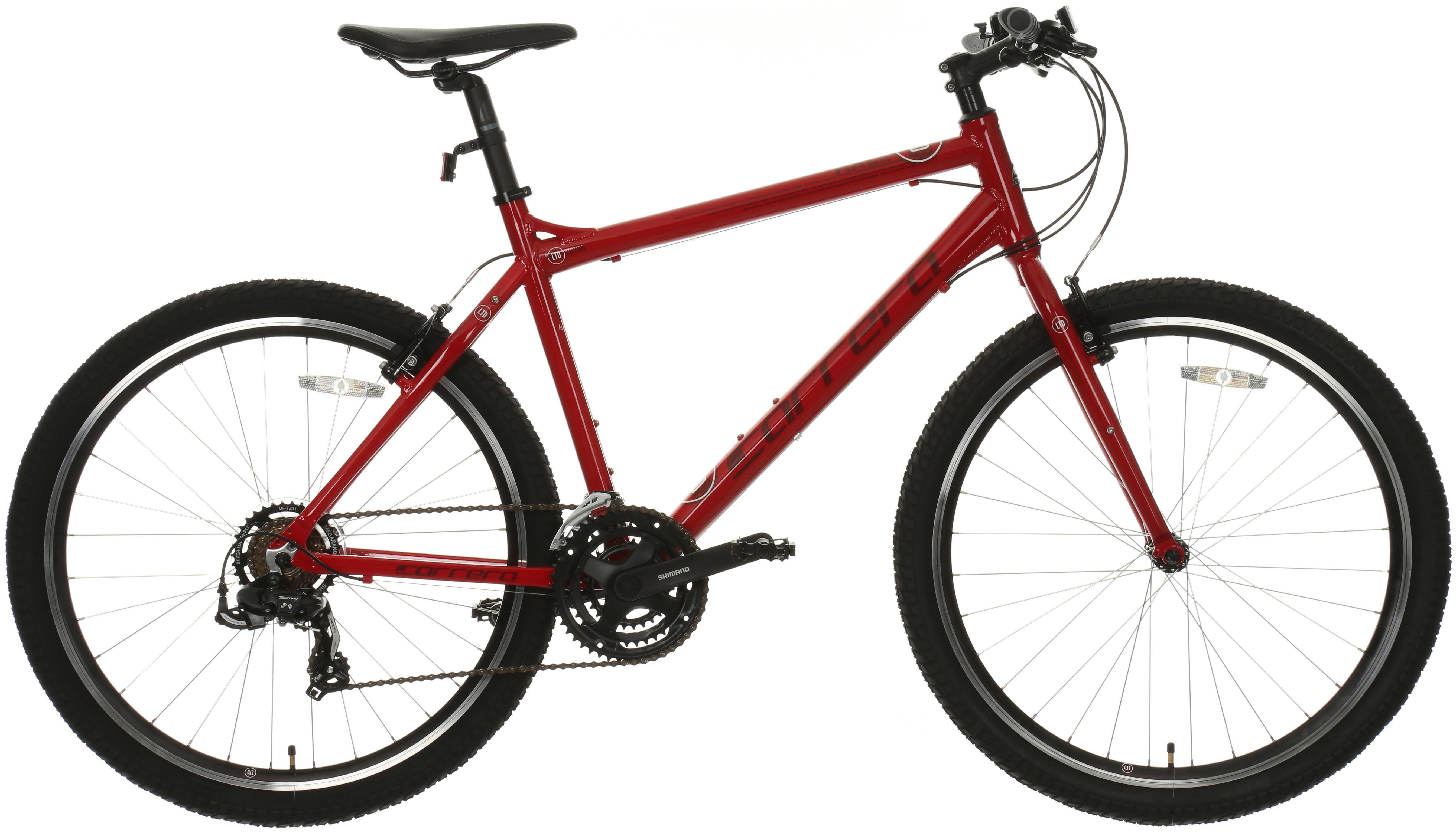 Carrera Axle Mens Hybrid Bike - Red 