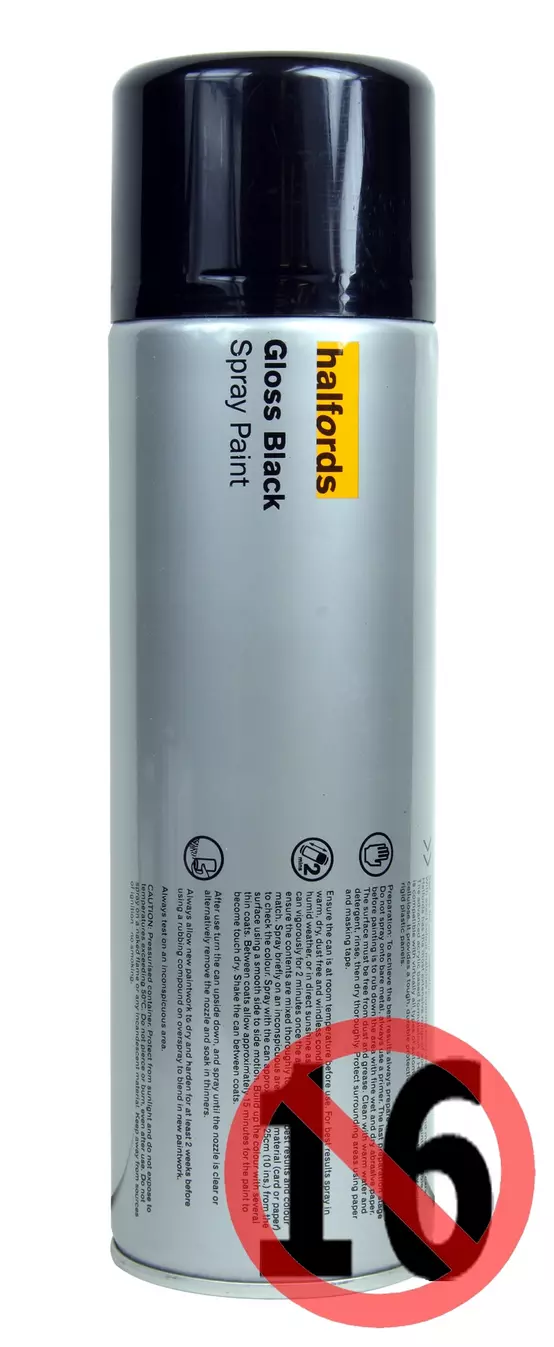 Halfords Gloss Black Spray Paint 500ml Halfords Uk