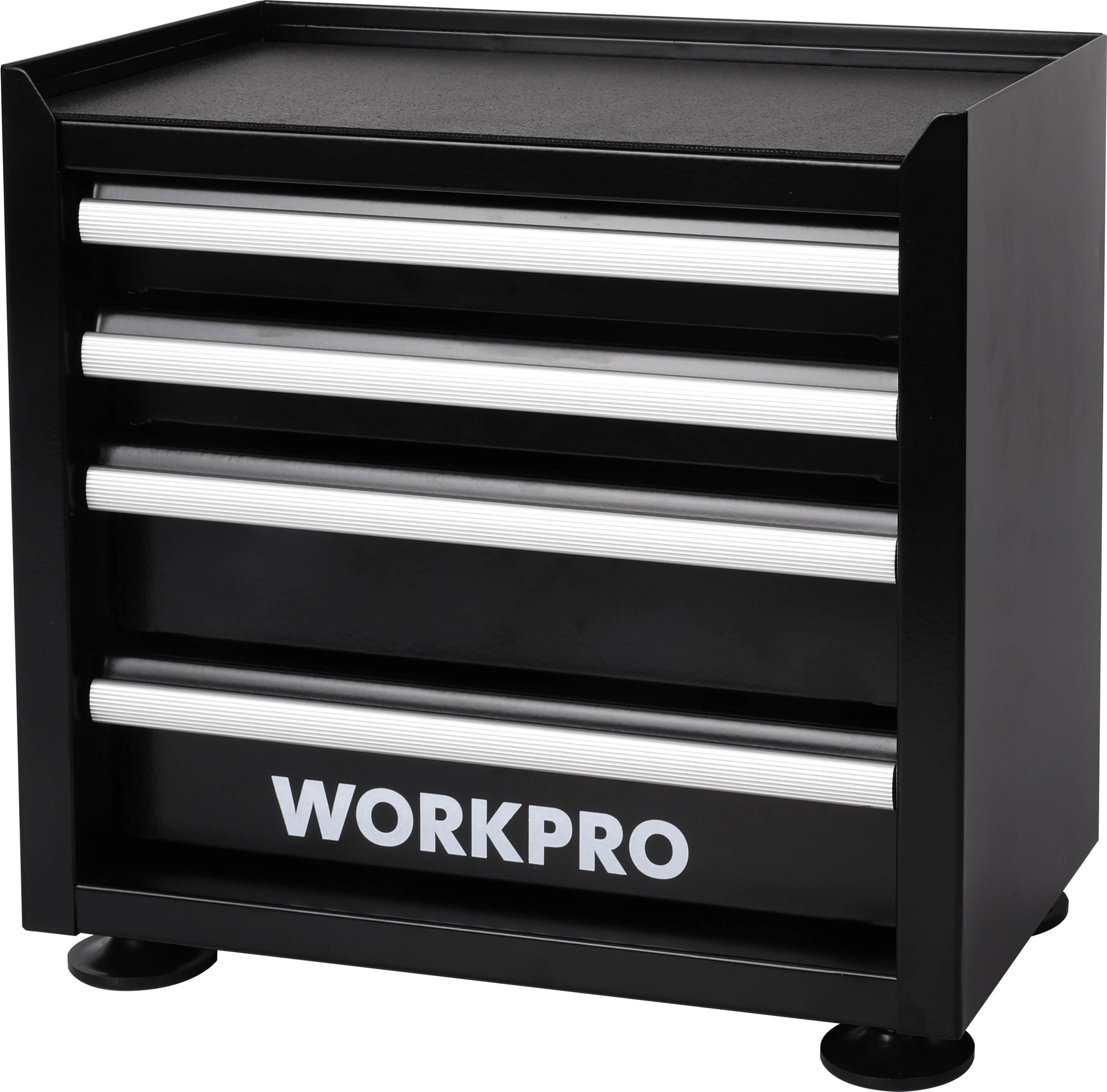 WORKPRO Mini Tool Cabinet 4 Drawer Black