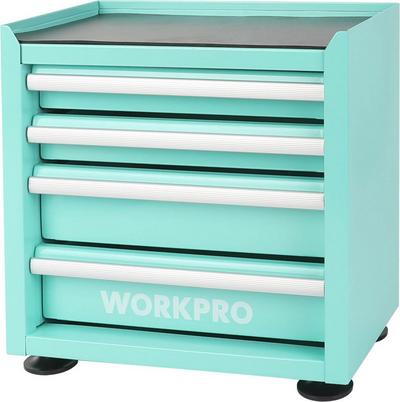 WORKPRO Mini Tool Cabinet 4 Drawer Teal