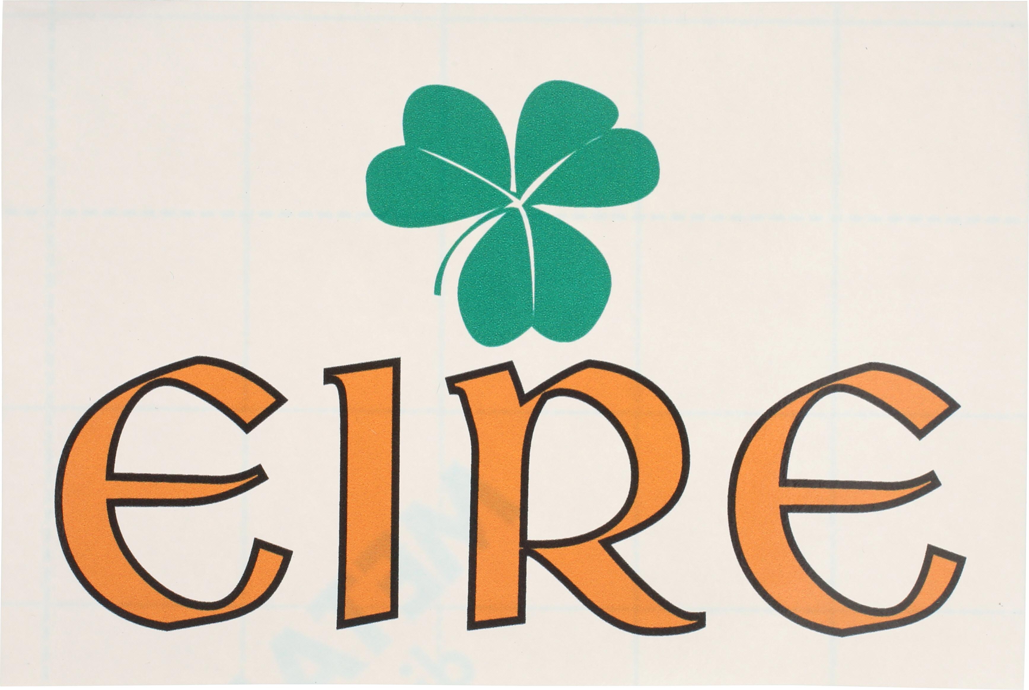 Eire Shamrock Rectangular Sticker Halfords UK
