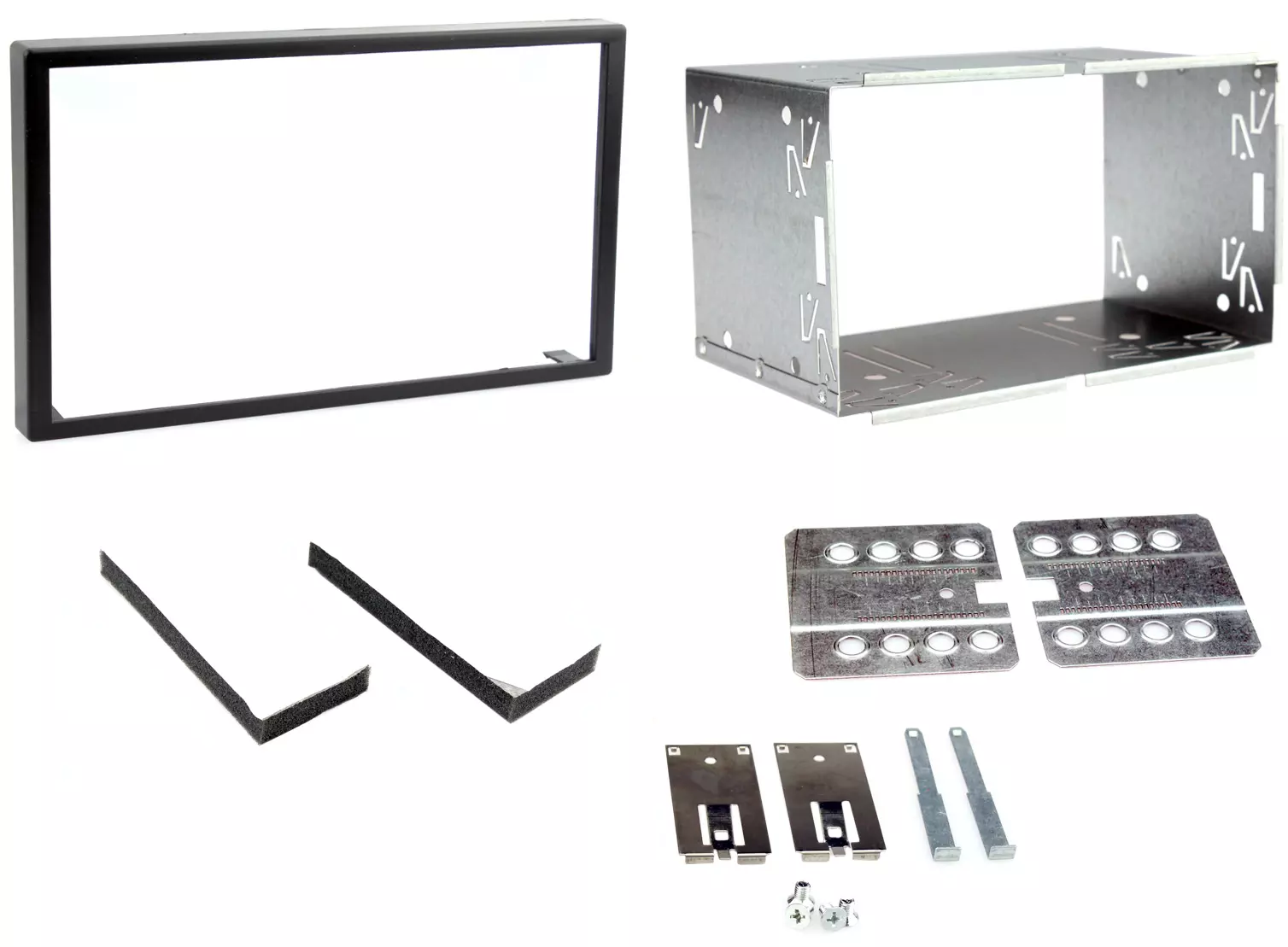 universal double din fascia trim plate with bracket