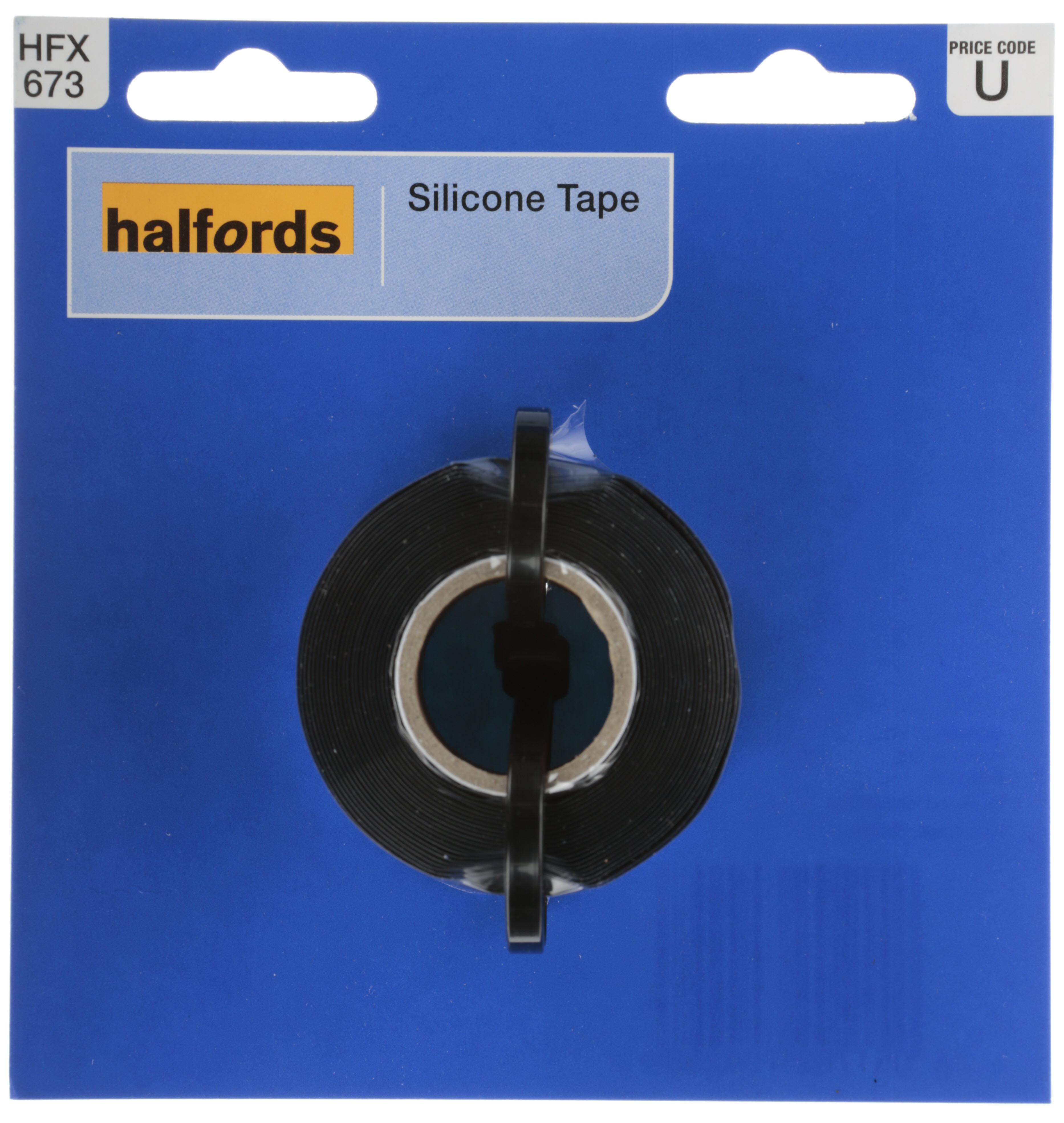 Halfords Silicone Tape Black. (HFX673) Halfords IE