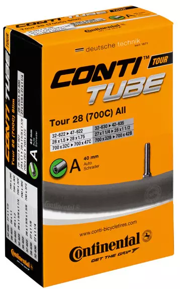 Schrader 40mm Valve Pack of 3 Continental Tour 28 700 x 32-47c Bike Inner Tubes