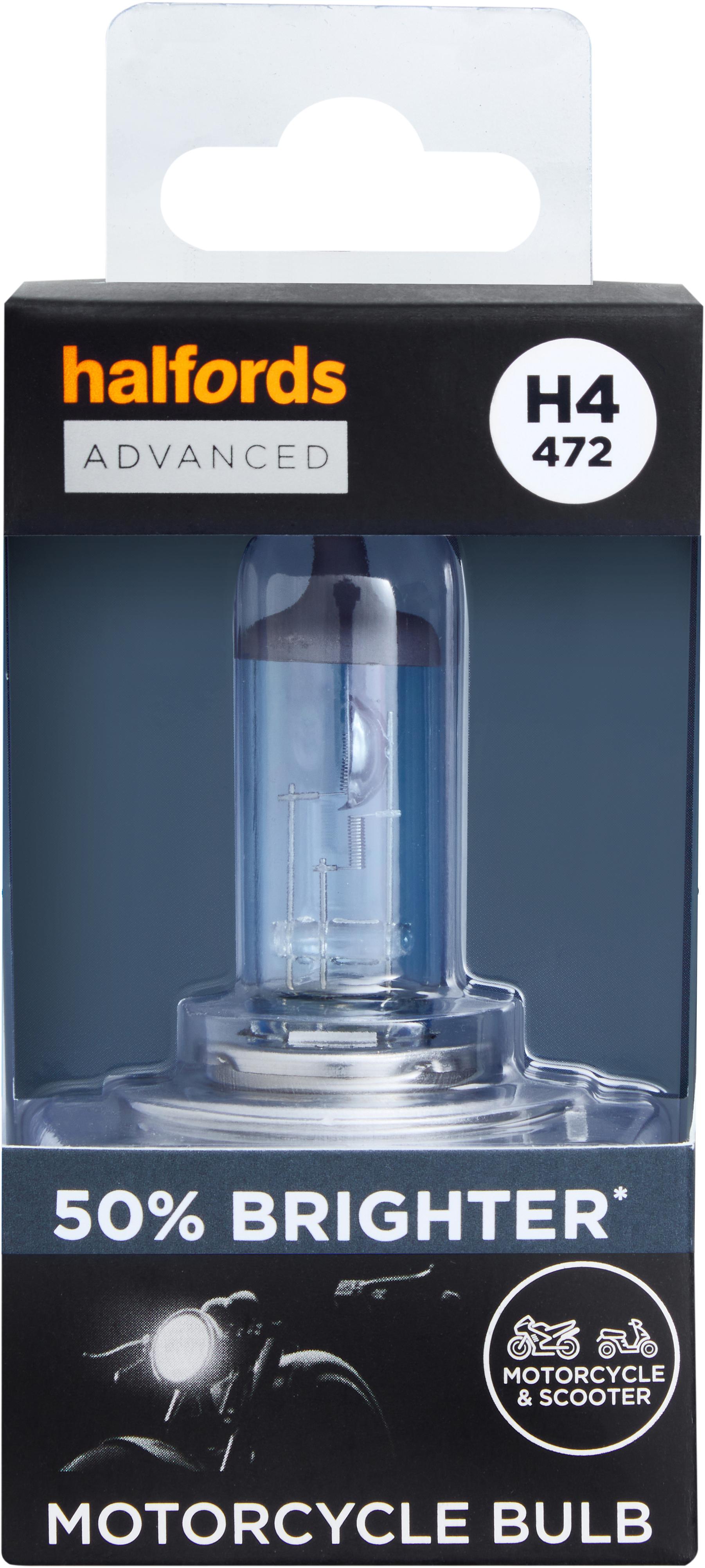 Halfords Advanced Motorcycle H4 472 +50 Bulb Halfords IE