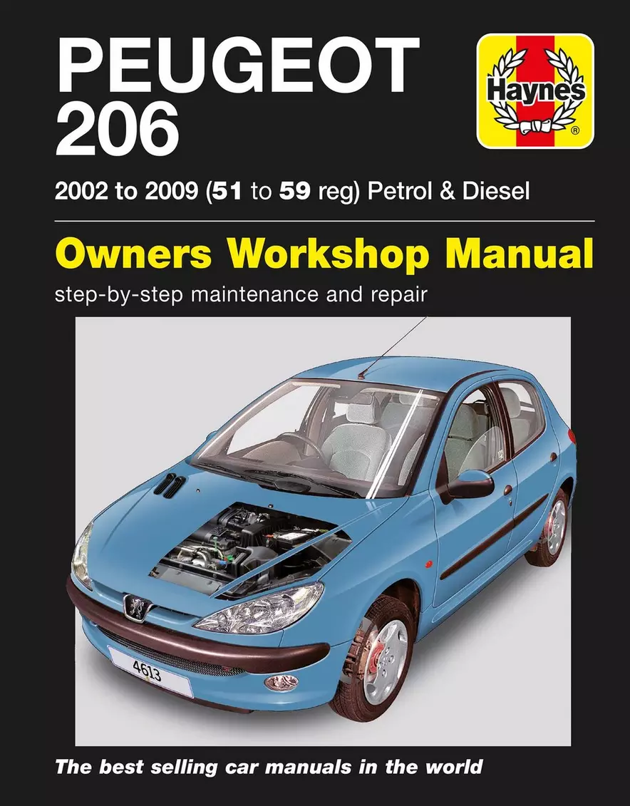 Haynes Peugeot 206 Petrol Diesel 02 09 51 To 59 Manual Halfords Uk