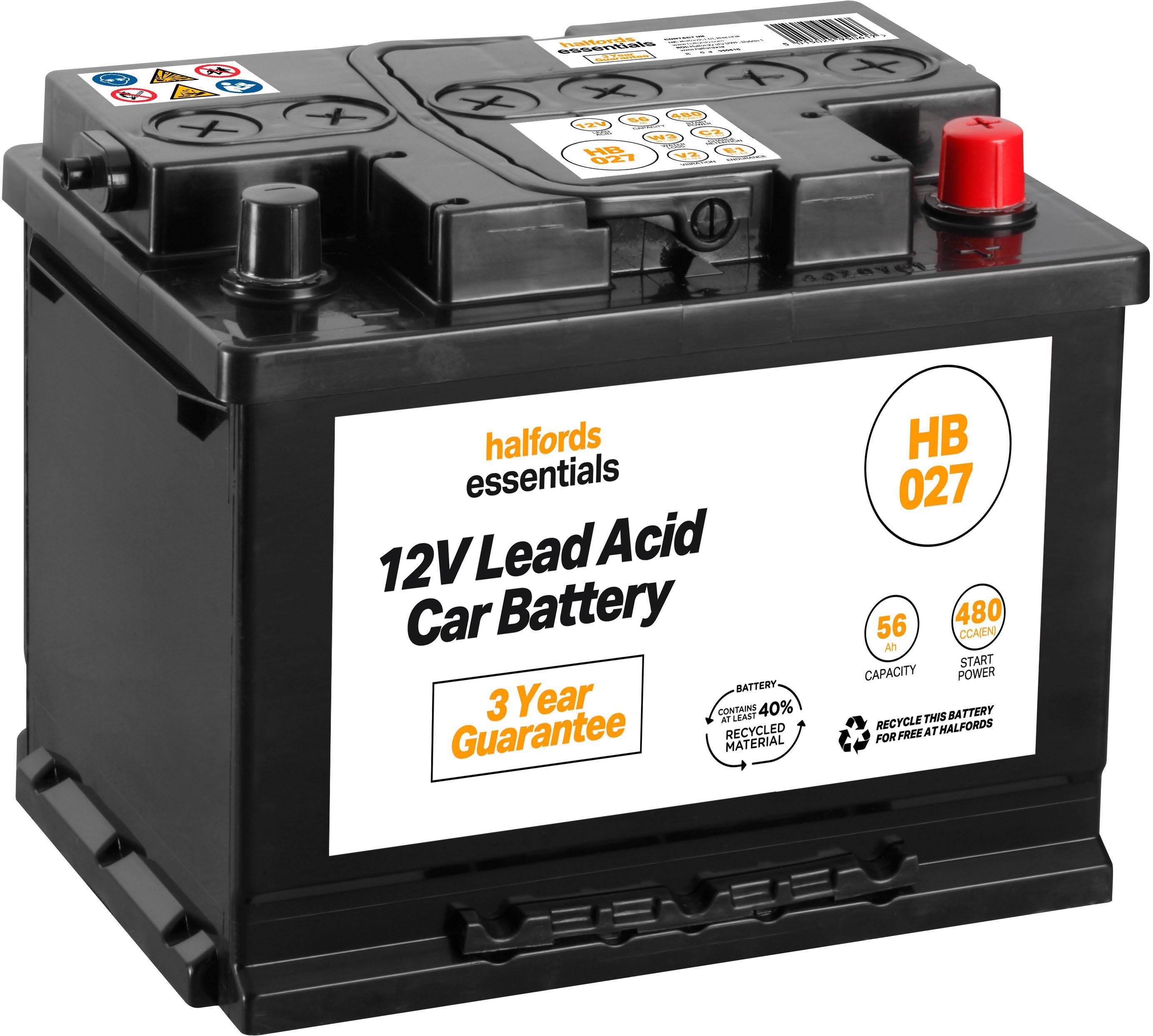 Halfords HB013 Lead Acid 12V Car Battery 3 Year Guarantee Halfords UK