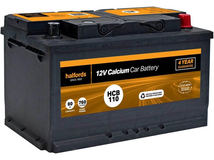 Halfords Hb110 Lead Acid 12v Car Battery 3 Year Guarantee Halfords Uk