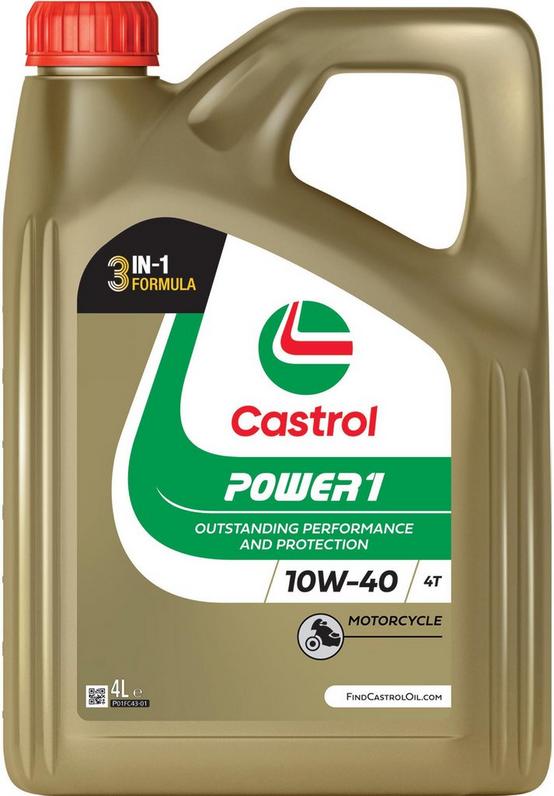 Castrol Power 1 4t 10w 40 Motorcycle Engine Oil 4ltr Halfords Uk