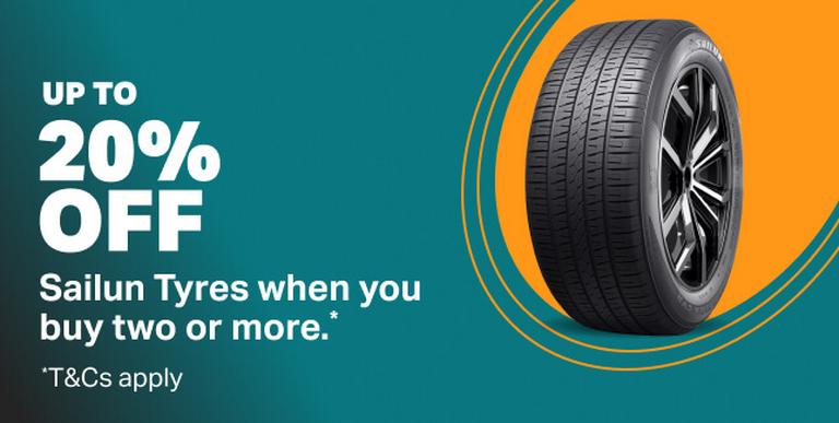 Up to 20% off Sailun Tyres