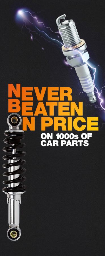 Never beaten on price on 1000s of car parts