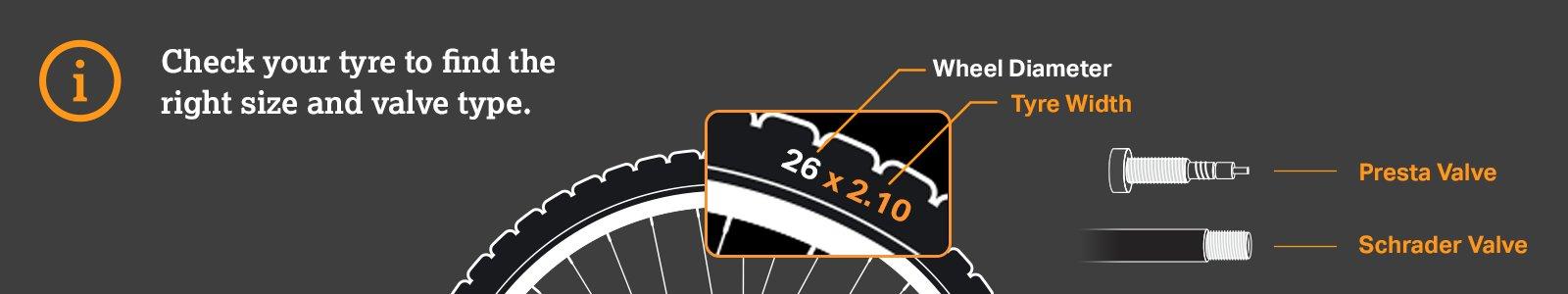 Bicycle tire size discount chart