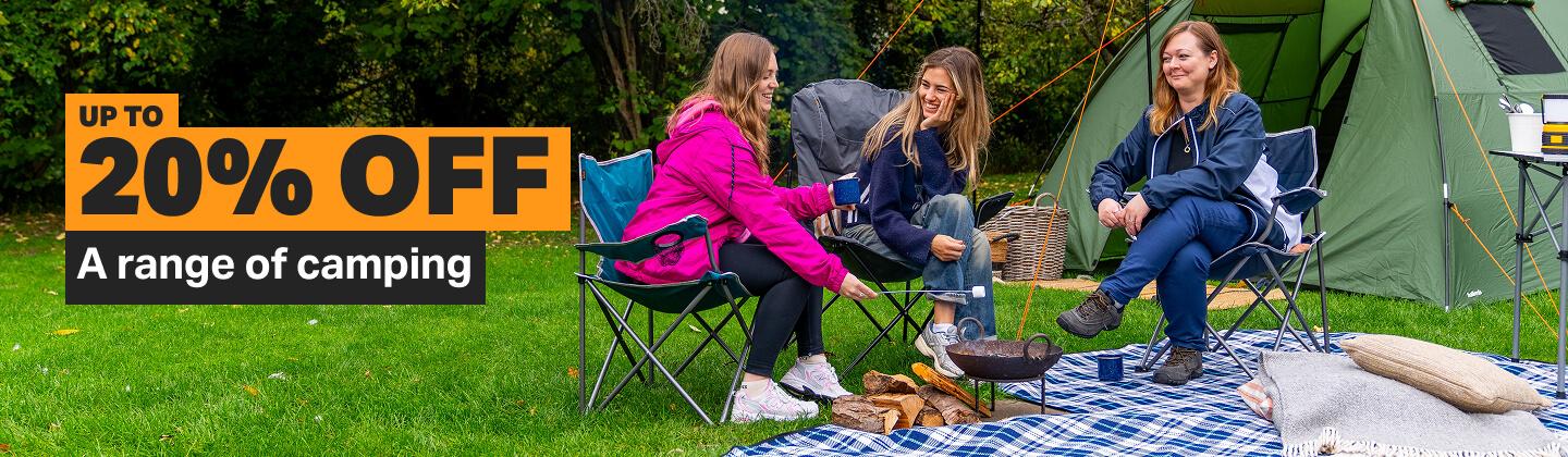 Up to 20% off Camping
