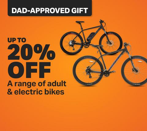 Up to 20% off a range of adult & electric bikes 