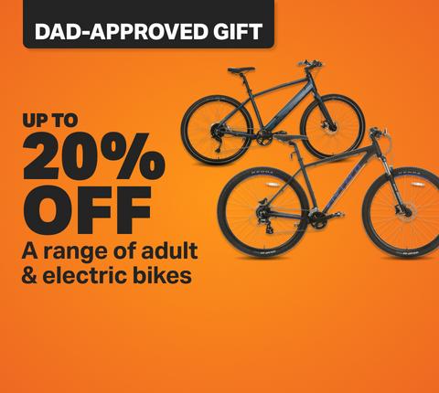 Up to 20% off a range of adult & electric bikes 