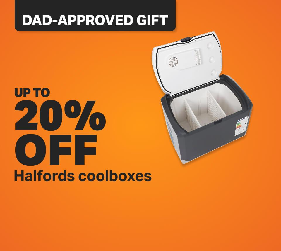 Up to 20% off Halfords coolboxes 