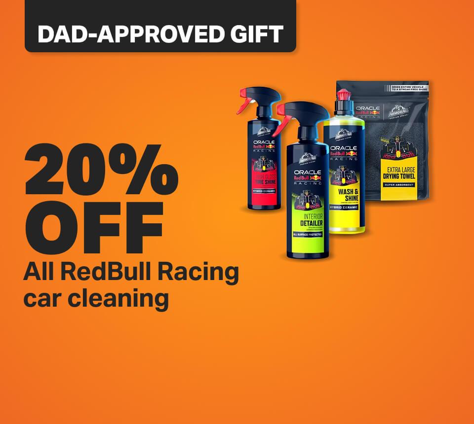 20% off all RedBull Racing car cleaning