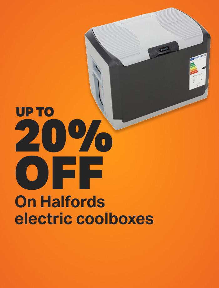 Up to 20% on Halfords electric coolboxes
