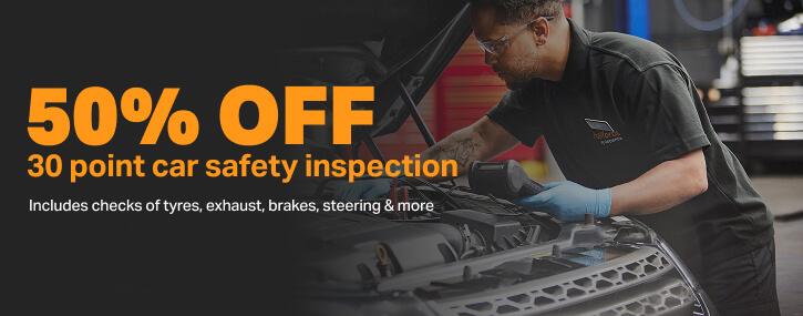 Pot hole damage - 50% off car safety inspection