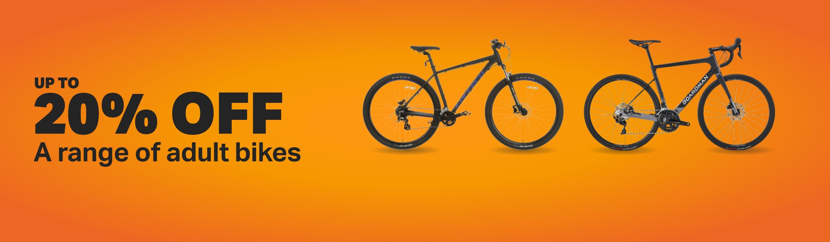 Up to 20% off a range of adult bikes