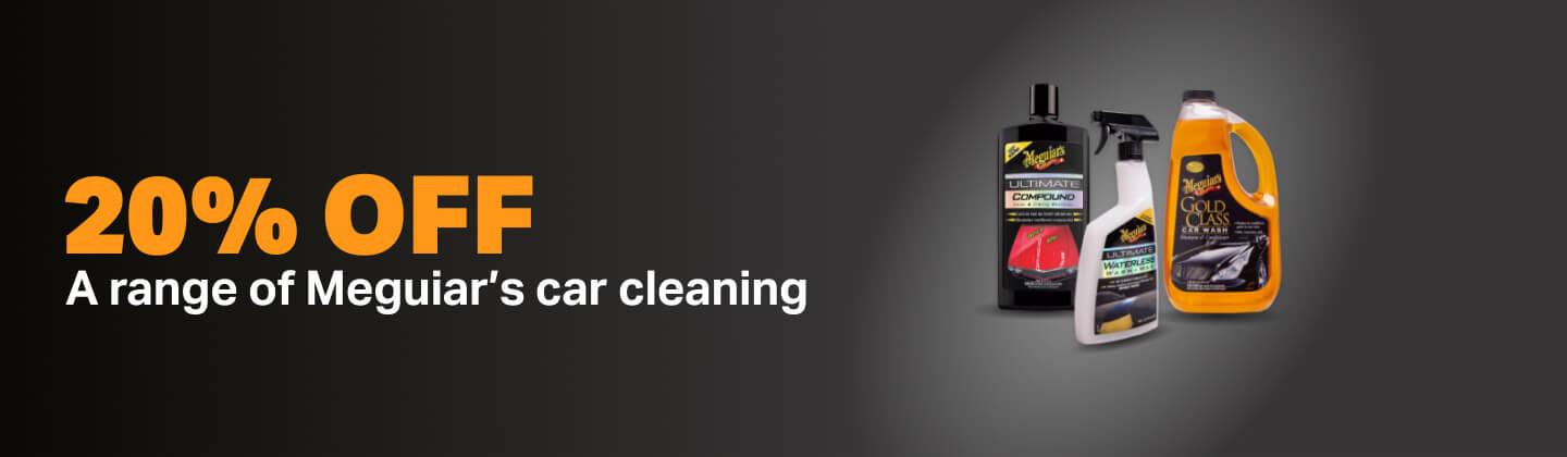 20% off a range of Meguiars car cleaning 