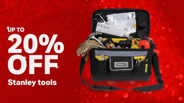 up to 20% off stanley tools