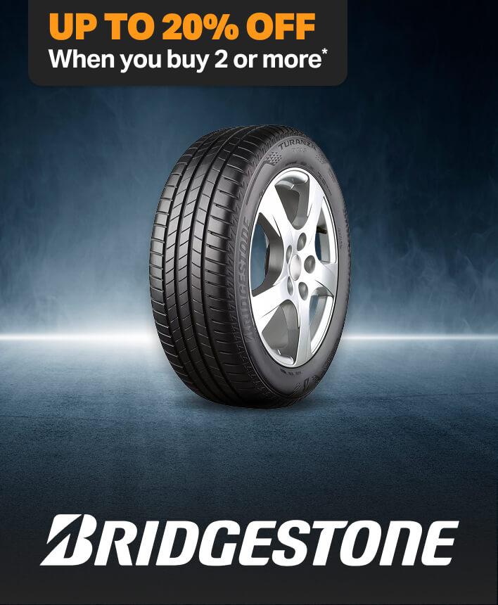 Up to 20% Off two or more Bridgestone tyres