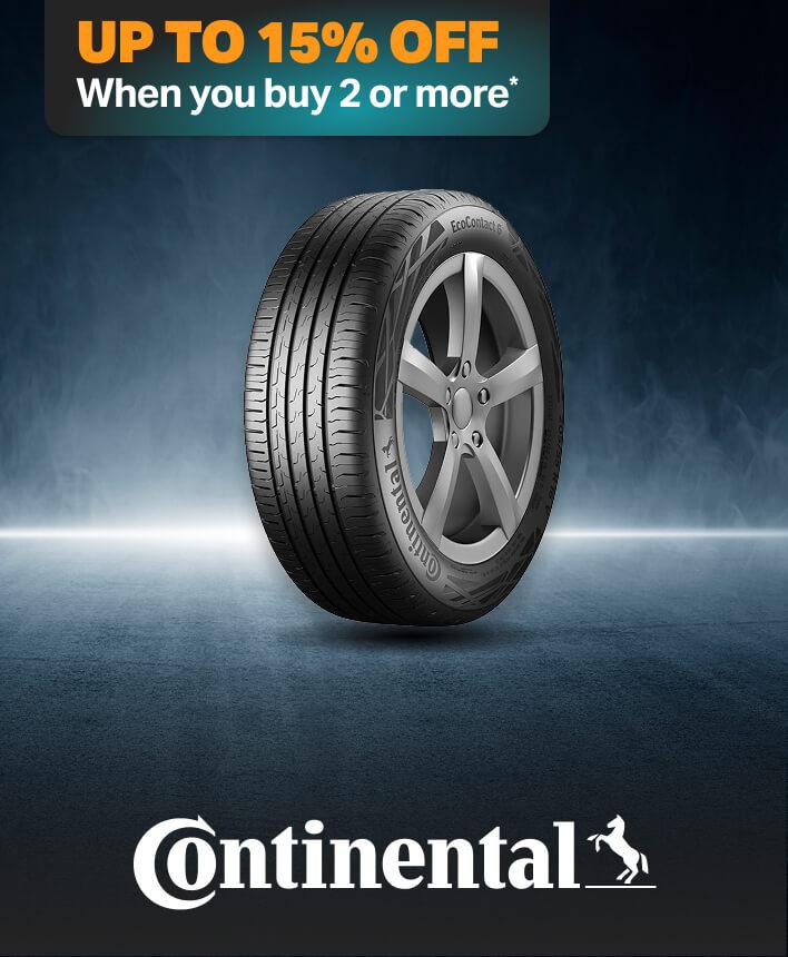 Up to 15% Off two or more Continental tyres