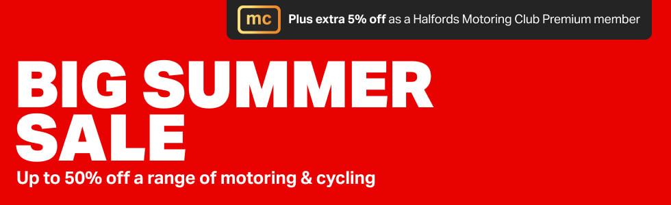 Big Summer Sale - Up to 50% off motoring and cycling
