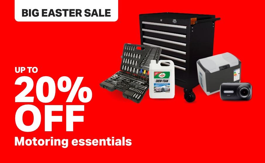 BIG EASTER SALE UP TO 20% OFF Motoring essentials