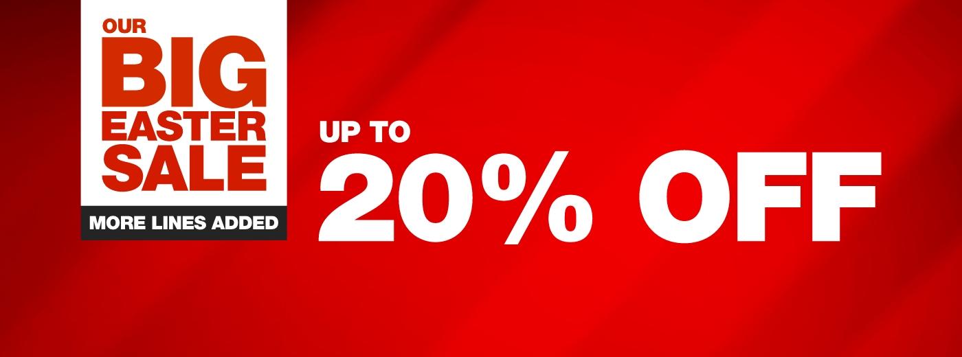 Our big early easter sale up to 20% off