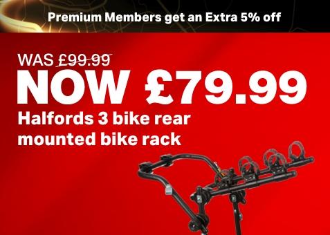 Was £99.99
                    Now £79.99Halfords 3 Bike Rear Mounted Bike Rack