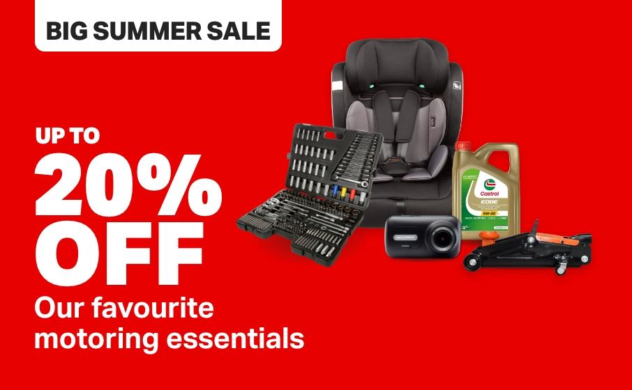 BIG SUMMER SALE Up to 20% off our favourite Motoring Essentials