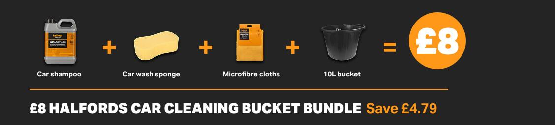 £8 Halfords car cleaning bucket bundle. Save £4.79