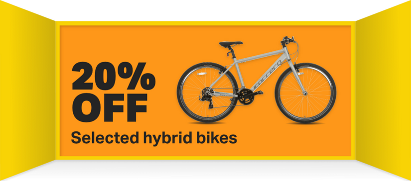 20% off a range of hybrid bikes